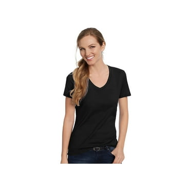 Hanes Women's Nano-T V-Neck T-Shirt - Walmart.com