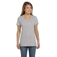thumbnail image 1 of Hanes S04V Ladies Nano-T Cotton V-Neck T-Shirt, 1 of 1