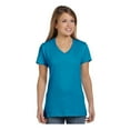 thumbnail image 1 of Hanes S04V Ladies Nano-T Cotton V-Neck T-Shirt, 1 of 1