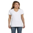 thumbnail image 1 of Hanes S04V Ladies Nano-T Cotton V-Neck T-Shirt, 1 of 1
