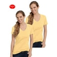 thumbnail image 1 of Hanes S04V Ladies Nano-T Cotton V-Neck T-Shirt, 1 of 1