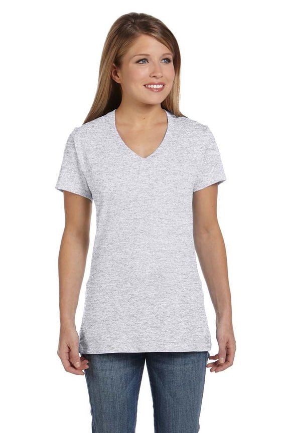 S04V Ladies Nano-T Cotton V-Neck T-Shirt