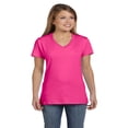 thumbnail image 1 of Hanes S04V Ladies Nano-T Cotton V-Neck T-Shirt, 1 of 1