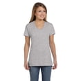 thumbnail image 1 of Hanes S04V Ladies Nano-T Cotton V-Neck T-Shirt, 1 of 2