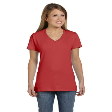 Hanes Women's Nano-T V-Neck T-Shirt - Walmart.com