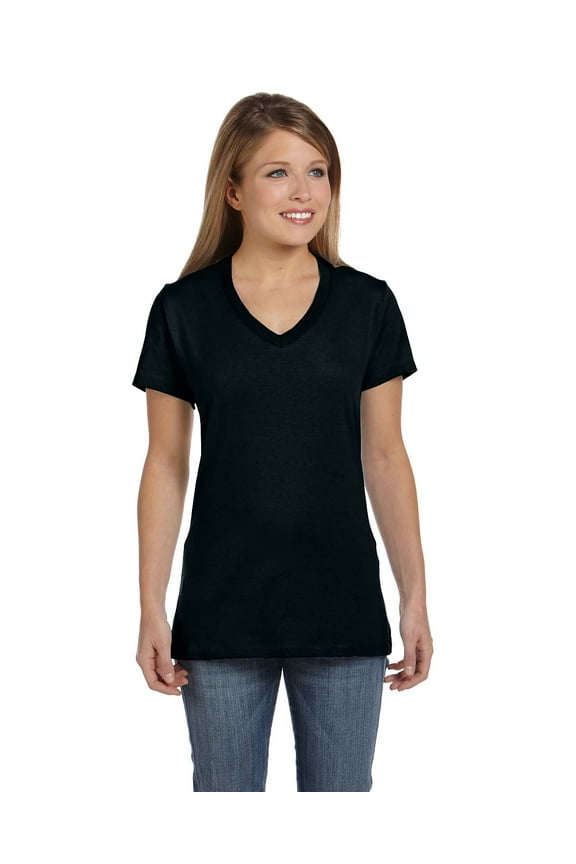 S04V Ladies Nano-T Cotton V-Neck T-Shirt