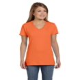 thumbnail image 1 of Hanes - Perfect-T Women’s V-Neck T-Shirt - S04V, 2XL, Vintage Orange, 1 of 1