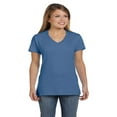 thumbnail image 1 of Hanes - Perfect-T Women’s V-Neck T-Shirt - S04V, M, Vintage Denim, 1 of 1