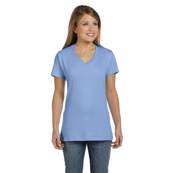 Hanes S04V Ladies Nano-T Cotton V-Neck T-Shirt