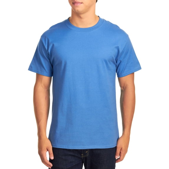 Hanes Short Sleeve Beefy-T T-Shirts, Denim Blue, Medium