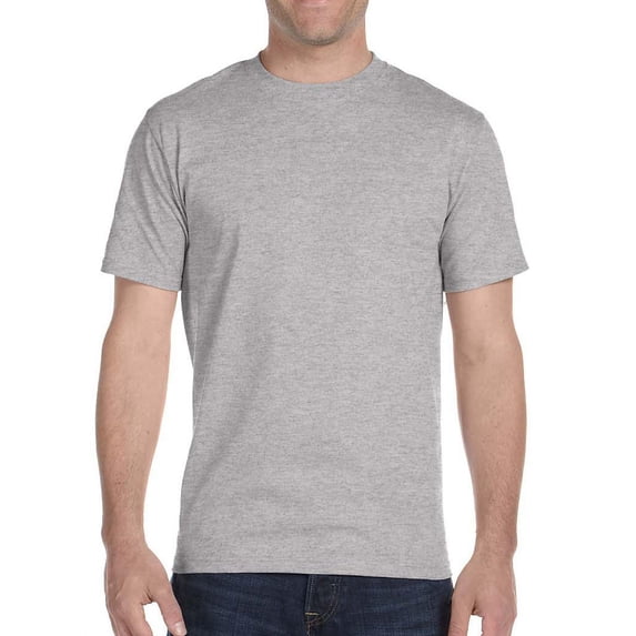 Hanes Short Sleeve Beefy-T T-Shirts, Light Steel, XLarge