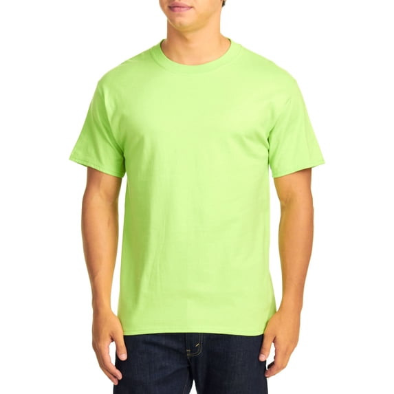 Hanes Short Sleeve Beefy-T T-Shirts, Lime, Small