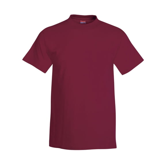 Hanes Short Sleeve Beefy-T T-Shirts, Maroon, Small