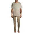 thumbnail image 1 of Hanes Men's Soft Pajama Short Sleeve Top and Pants Set, 1 of 6