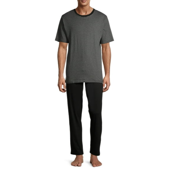 Hanes Men's Soft Pajama Short Sleeve Top and Pants Set
