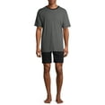 thumbnail image 1 of Hanes Men's Soft Pajama Short Sleeve Top and Shorts Set, 1 of 6