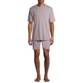 thumbnail image 1 of Hanes Men's Soft Pajama Short Sleeve Top and Pants Set, 1 of 6