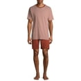 thumbnail image 1 of Hanes Men's Soft Pajama Short Sleeve Top and Shorts Set, 1 of 6