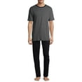 thumbnail image 1 of Hanes Men's Soft Pajama Short Sleeve Top and Pants Set, 1 of 6