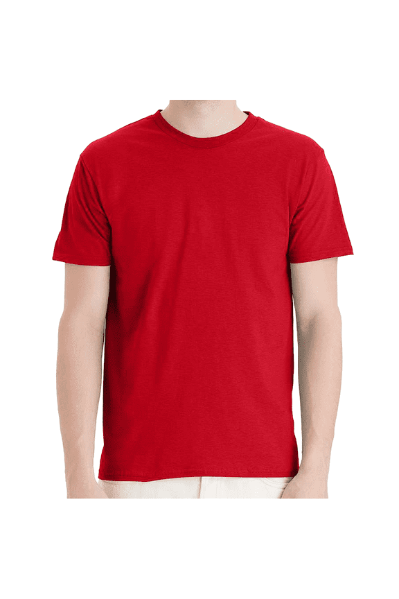 Short Sleeve T-Shirt - Athletic Red, Men Crewneck Comfortable Classic Fit Tee, 2XL
