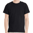thumbnail image 1 of Hanes Men's Short Sleeve T-Shirt, Ecosmart Crewneck Shirt Casual Black Single Tees, Size 3XL, 1 of 5