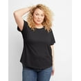 thumbnail image 1 of Hanes Short Sleeve T-Shirt Plus Size Women's Relaxed Fit Crewneck Tri-Blend Originals Flattering 2x-4x, 1 of 3