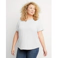 thumbnail image 1 of Hanes Short Sleeve T-Shirt Plus Size Women's Relaxed Fit Crewneck Tri-Blend Originals Flattering 2x-4x, 1 of 3