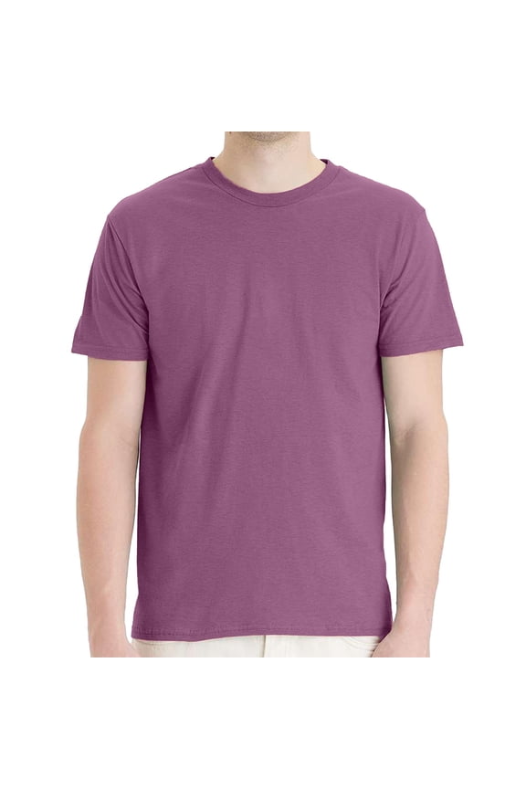 Short Sleeve T-Shirt - Purple Rain Heather, Men Crewneck Comfortable Classic Fit Tee, 2XL