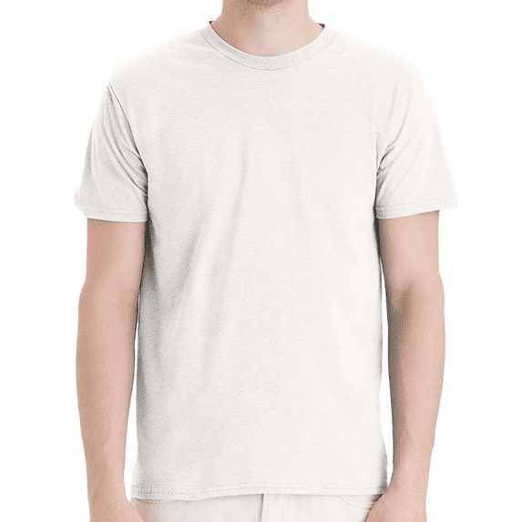 Hanes Short Sleeve T-Shirt - White, Men Crewneck Comfortable Classic Fit Tee, XL