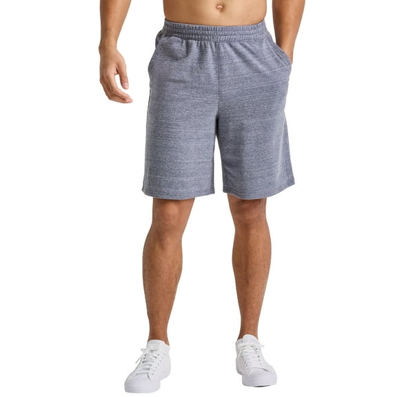 Hanes Shorts Mens French Terry Sweat Elastic Waist Tri-Blend Pockets 9 in Inseam