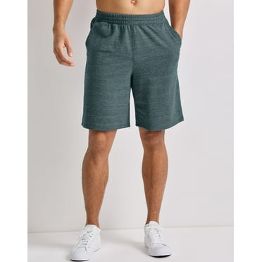 Hanes Shorts Mens French Terry Sweat Elastic Waist Tri-Blend Pockets 9 in Inseam
