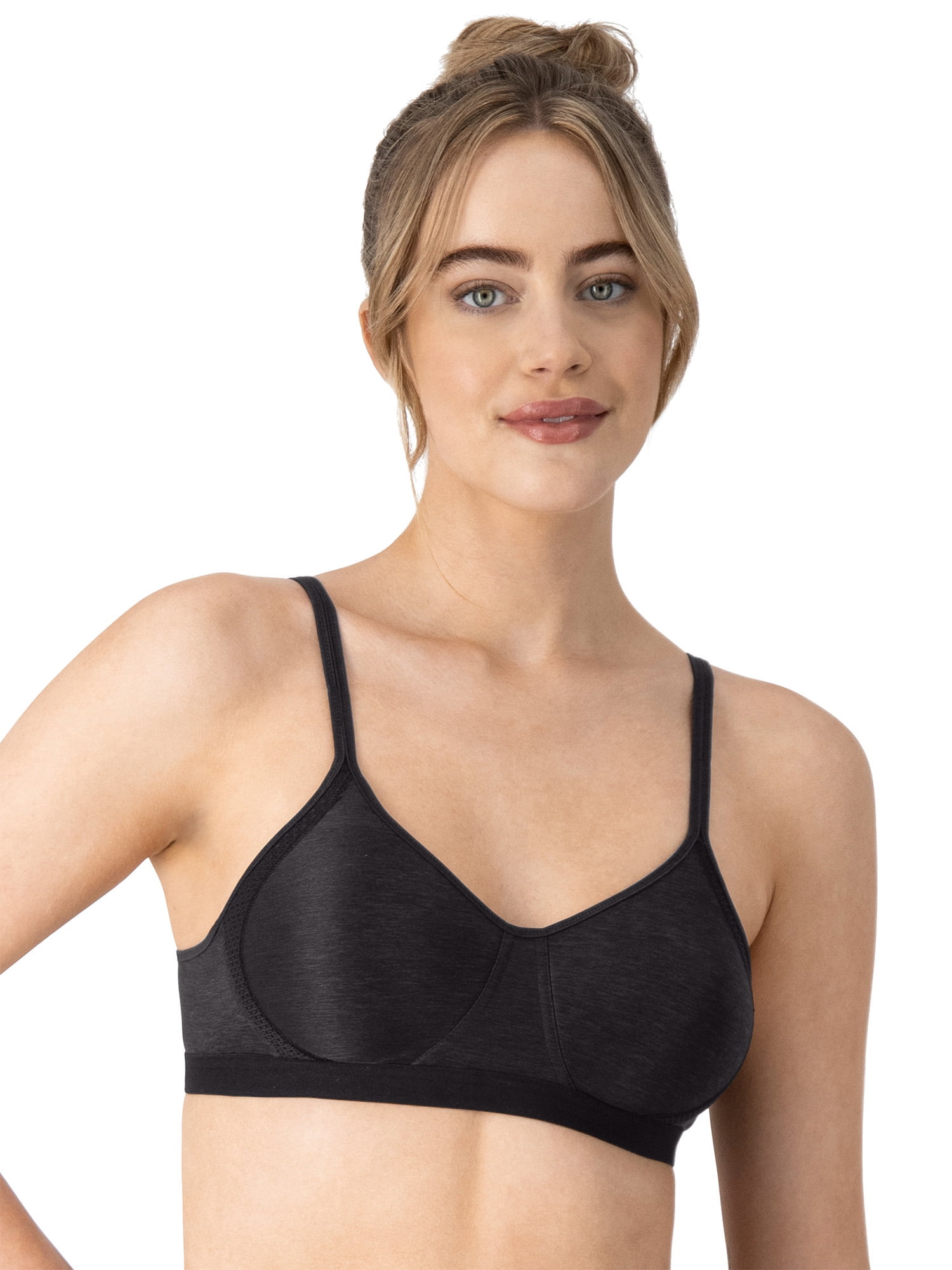Hanes Womens Wireless Bra with Cooling, Seamless Full-Coverage