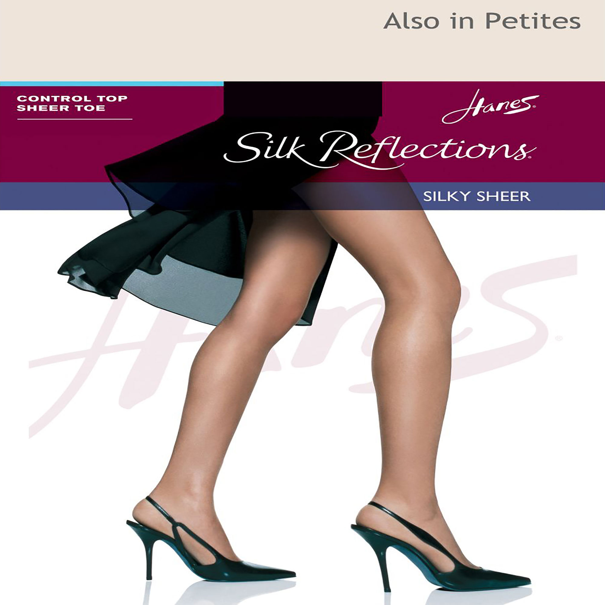 Hanes Silk Reflections Control Top Sheer Toe Pantyhose, Style 717