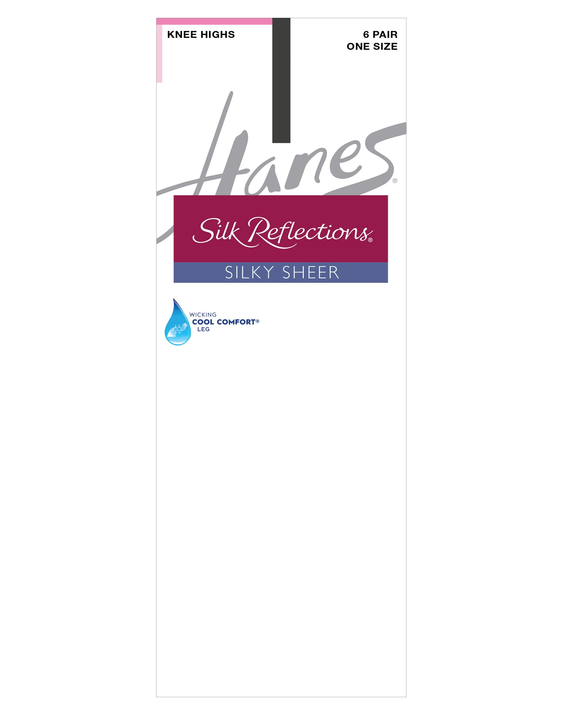 Hanes Silk Reflections Reinforced Toe Silky Sheer Knee-High