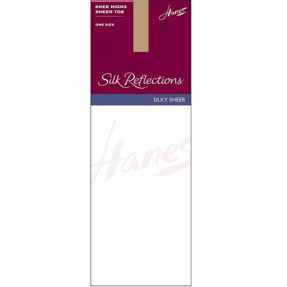 Hanes Silk Reflections Knee Highs, Sandalfoot 6-Pack Little Color ONE SIZE Women's