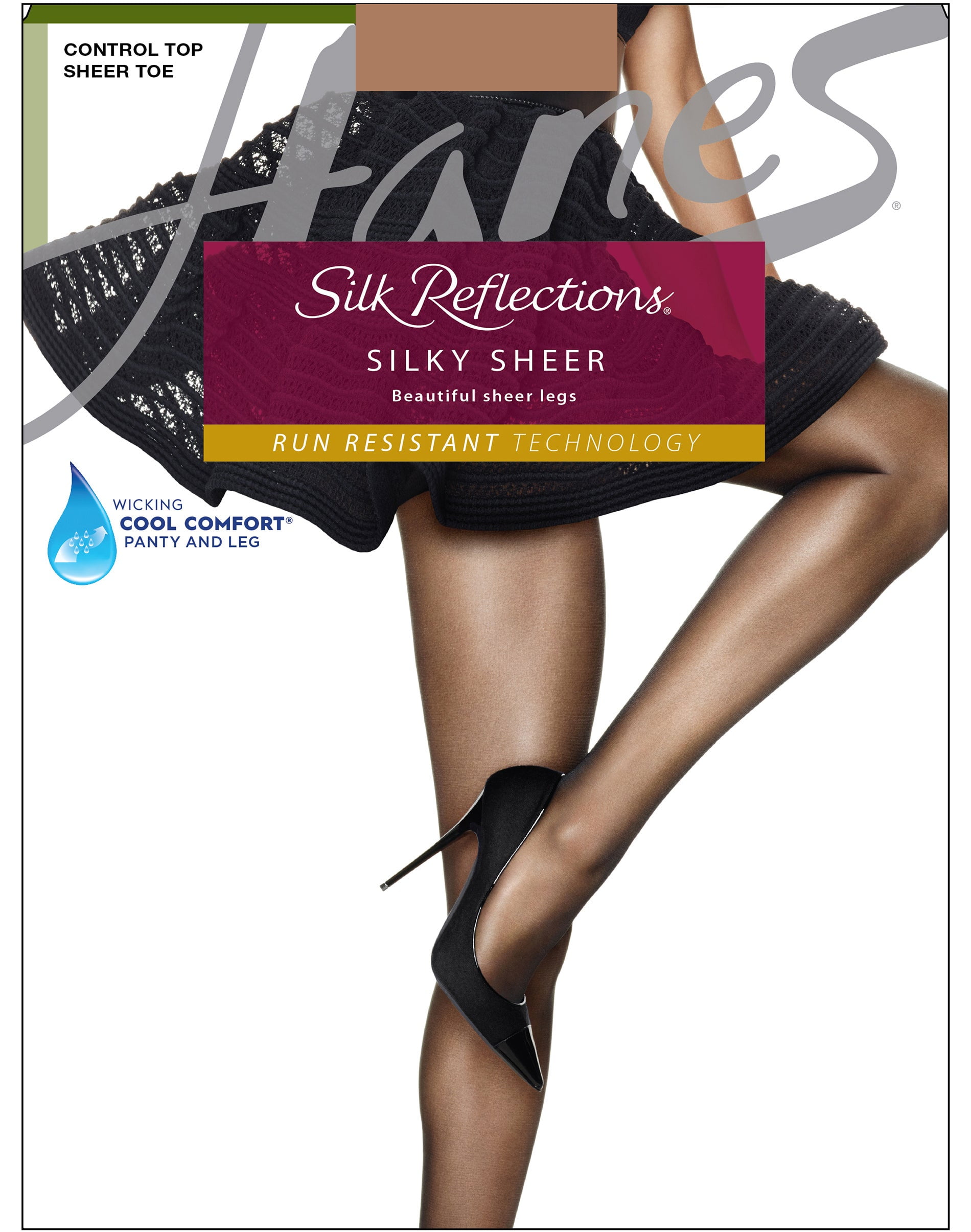 Hanes silk reflections store silky sheer