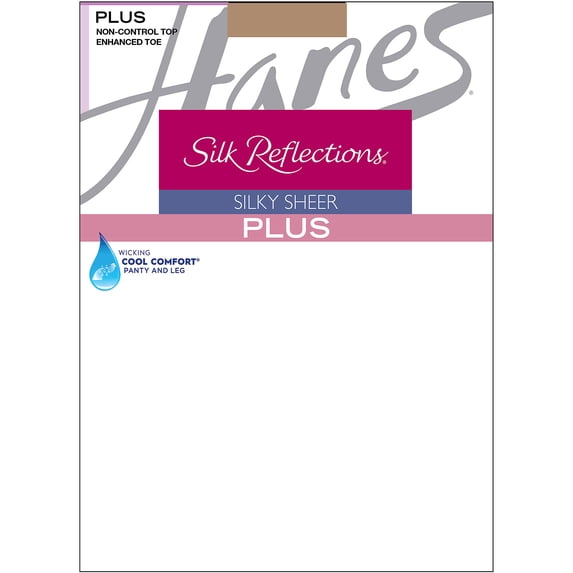 Hanes Silk Reflections Pantyhose with Enhanced Toe (Plus Size) Barely There 2PLUS Women's