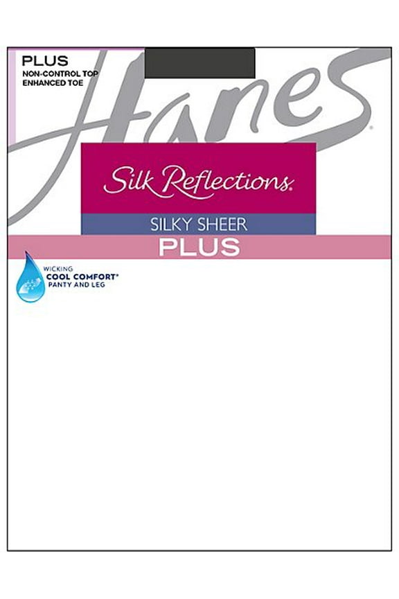 Hanes Silk Reflections Plus Enhanced Toe Sheer Pantyhose