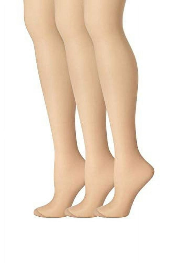 Silk Reflections Women`s Control Top RT Pantyhose - Best-Seller! (Pack of 3) 3 Soft Taupe