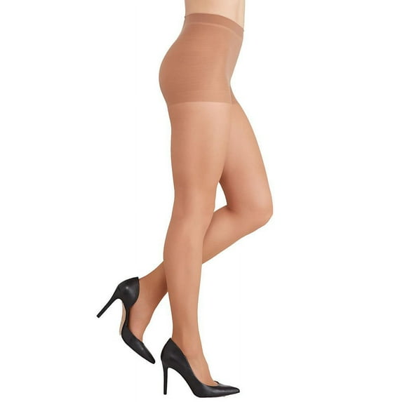 Hanes Silk Reflections Women's Silky Sheer Hosiery, Barely Black, EF (Pack of 3)