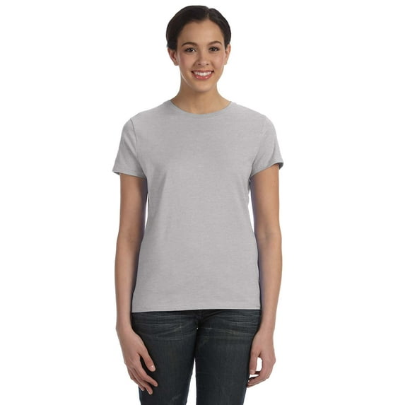 Hanes Sl04 Ladies' 4.5 Oz. 100 Ringspun Cotton Nano-T T-Shirt