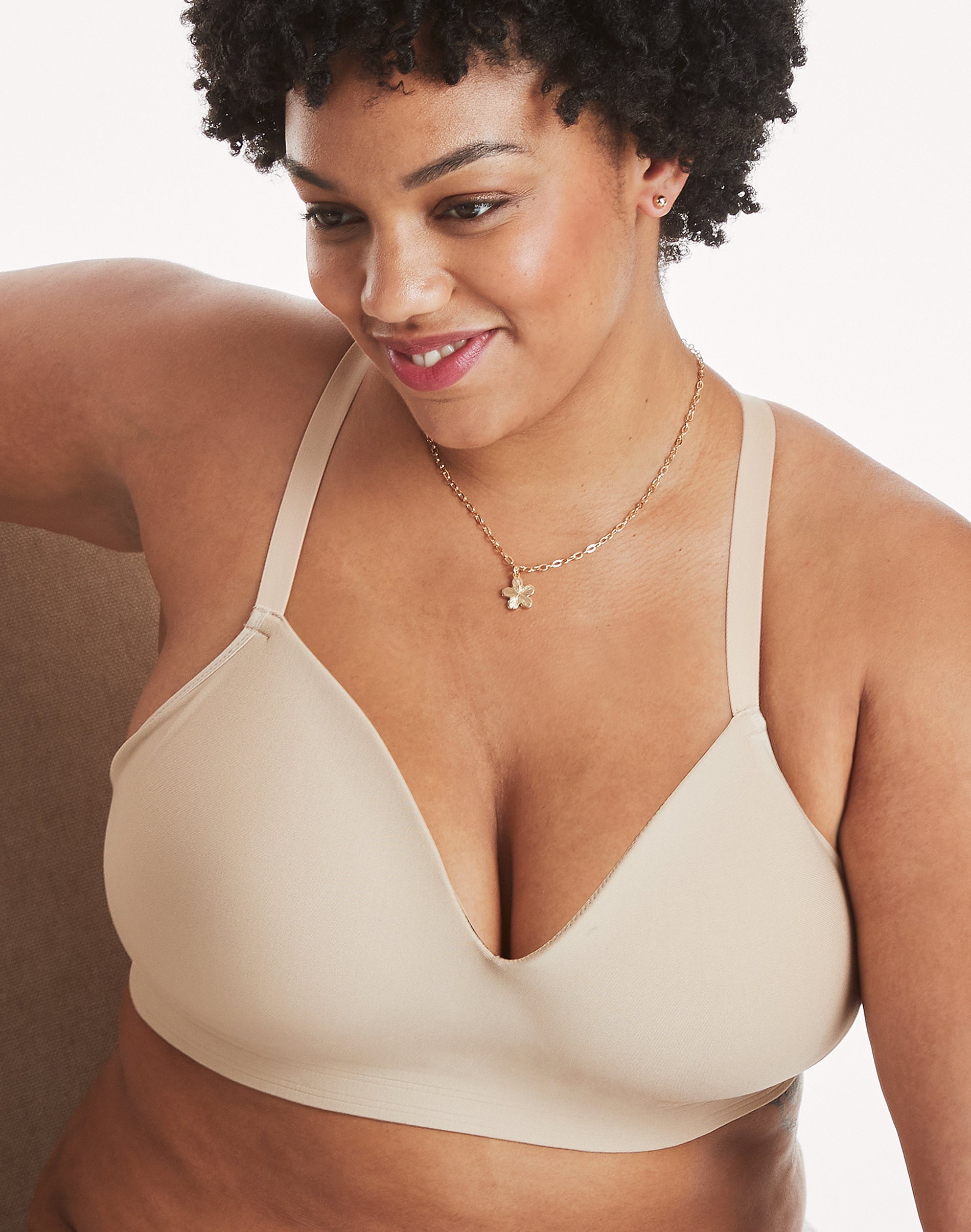 Hanes Women's Full Coverage SmoothTec Band Unlined Wireless Bra