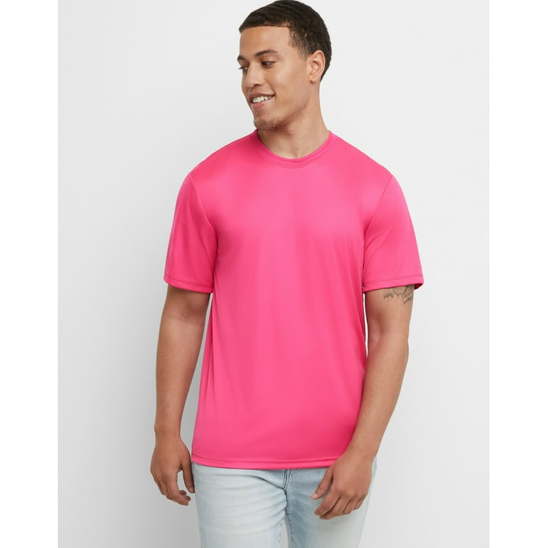 Hanes Sport Cool DRI Men s Performance T Shirt 2 Pack Wow Pink L