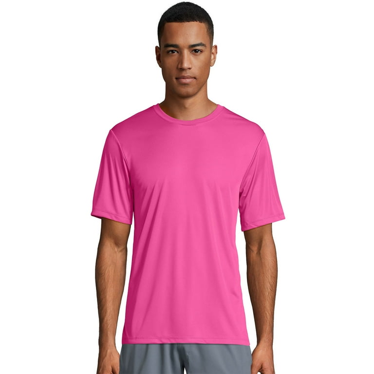Hanes Sport Cool DRI Men's Performance T-Shirt Wow Pink XS