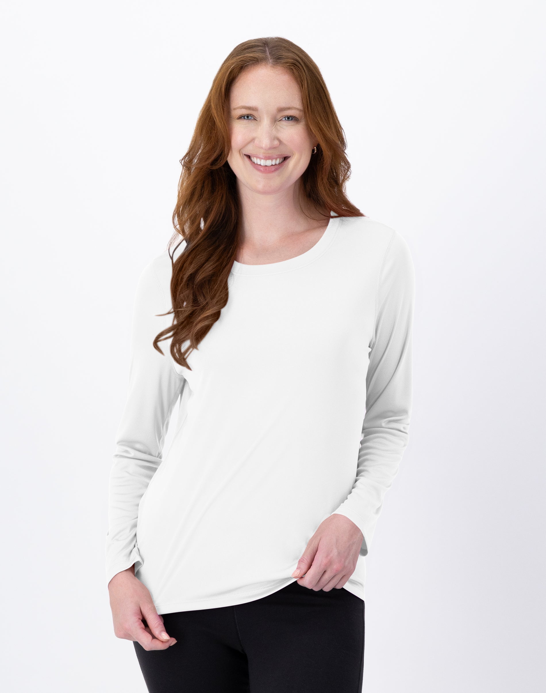 Hanes Sport Cool DRI Women s Performance Long Sleeve T Shirt Fresh Berry M Walmart