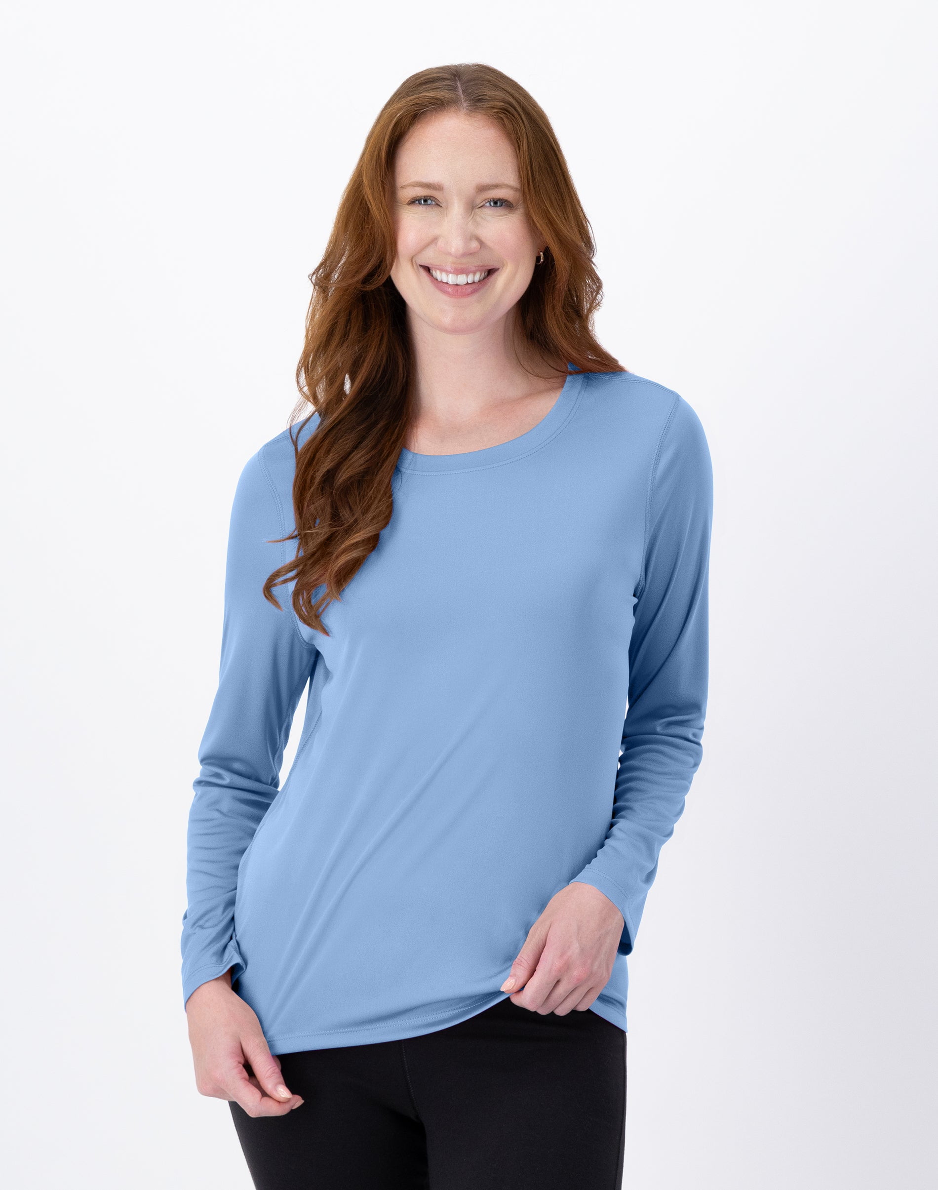 Hanes Sport Women s Cool DRI Performance Long Sleeve Crew T Shirt Sizes S 2XL Walmart