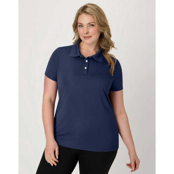 Hanes Sport Cool DRI Women's Performance Polo Shirt Navy S