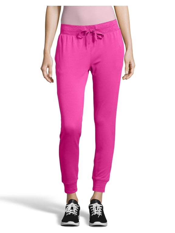 Sport Fleece Jogger Pants w/ Pockets Women's Performance Activewear Light