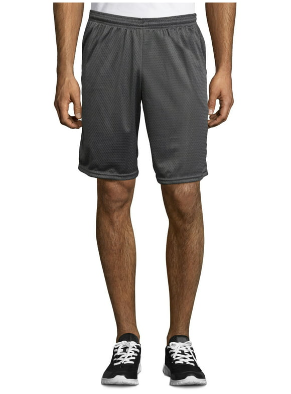Hanes Sport Men's and Big Men's 9" Athletic Mesh Shorts with Pockets, up to size 2XL