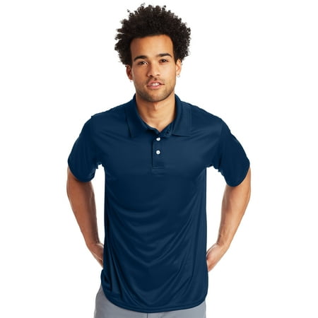 Hanes Sport Men's and Big Men's Cool Dri Performance Polo (40+ UPF), Up to Size 3XL
